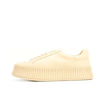 JIL SANDER Low Top Platform Shoes Women's Beige Yellow