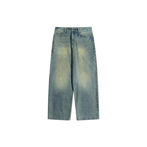 NewJnxs Jeans Unisex Washed Blue