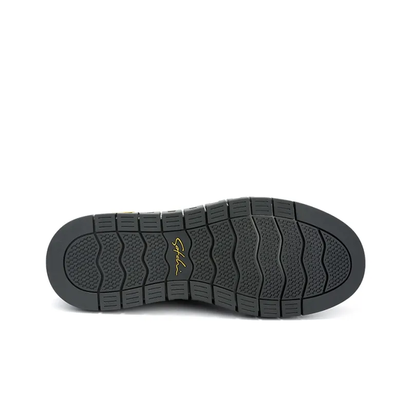 Satchi Cushioned Wear Resistant Breathable Height Increasing Low Top Skateboard Shoes Men's Black 3CM-5