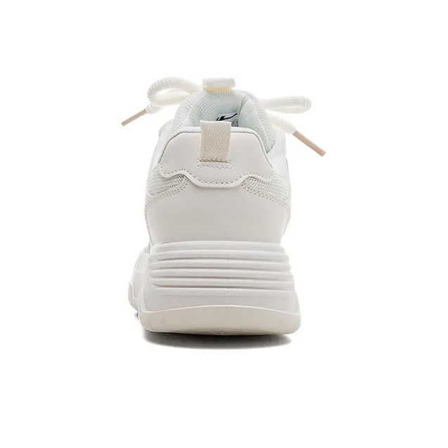 Warrior Small White Shoes Durable Lightweight And Breathable Low-Top Skateboard Shoes Women's Beige-4