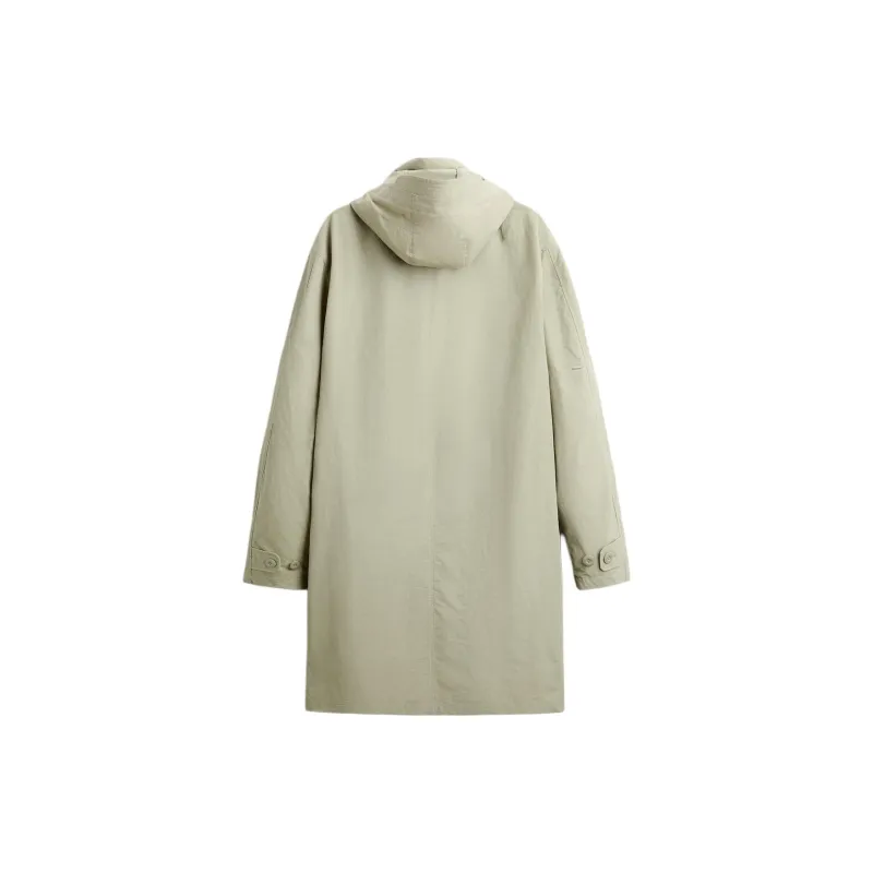 ZARA Trench Coat Men's Gray Green-1