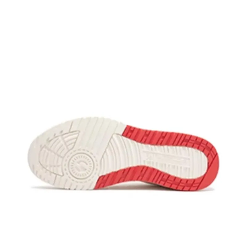 361° Anti Slip Wear Resistant High Top Skateboard Shoes Men's White Red-5
