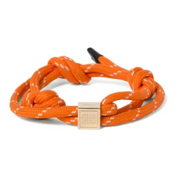 MIU MIU Logo Engraved Rope Bracelet