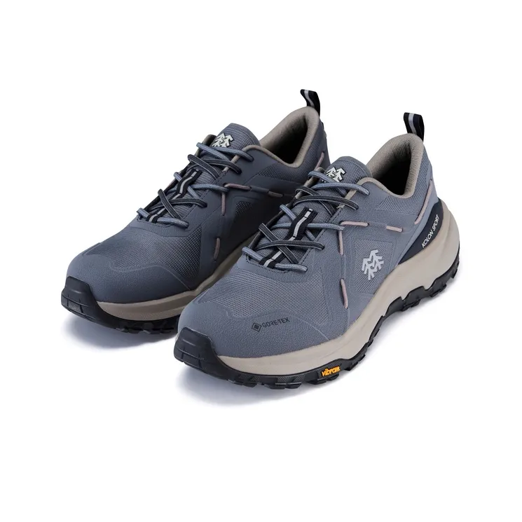 KOLON SPORT Rockridge Outdoor Shoes Men Low Top Smoke Gray AS, Charcoal Gray CI, Forest Green FO-2