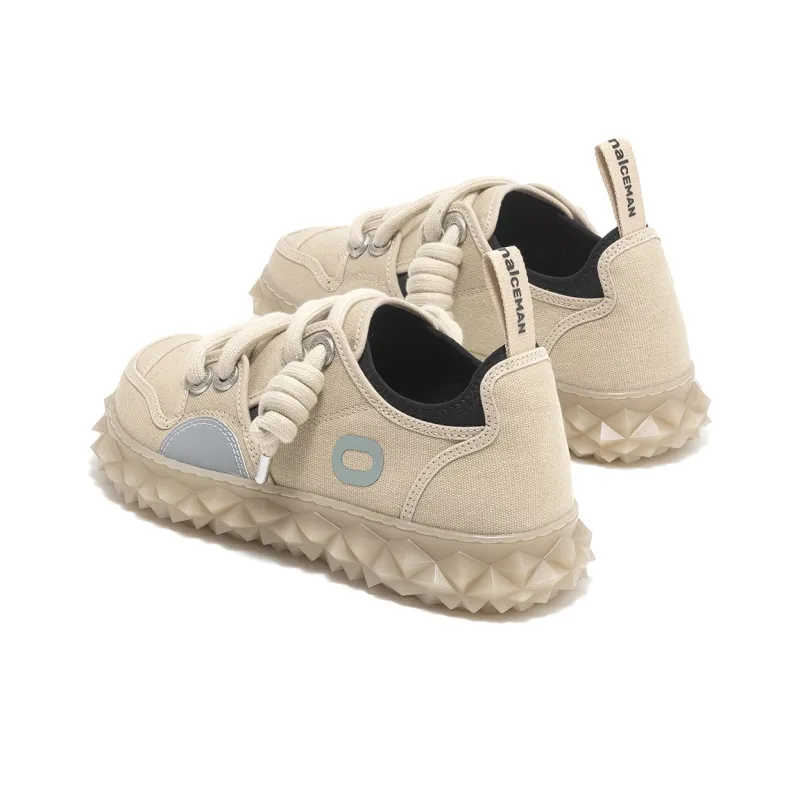 OETZI New Iceberg Series Skateboard Shoes Unisex Low Top Khaki-2