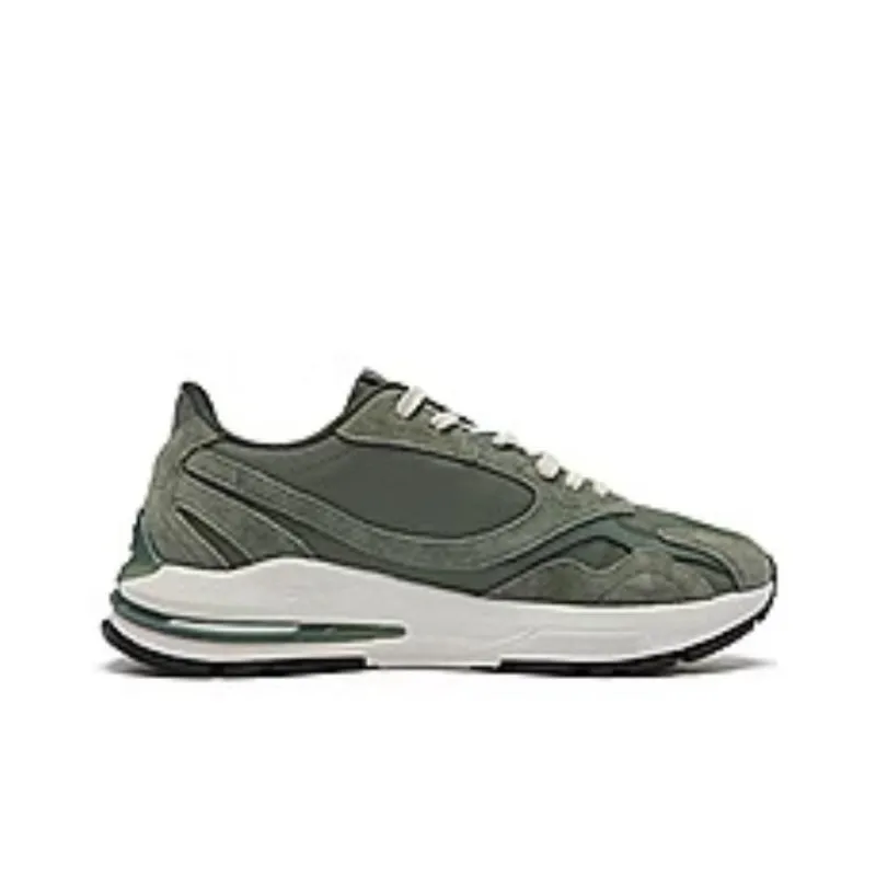 QIAODAN Vertical And Horizontal V Cushioning Wear Resistant Low Top Casual Shoes Men's White Green-1