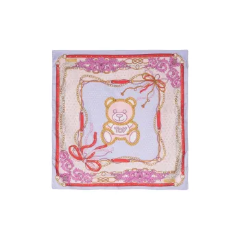 MOSCHINO Teddy Bear-motig Silk Scarf