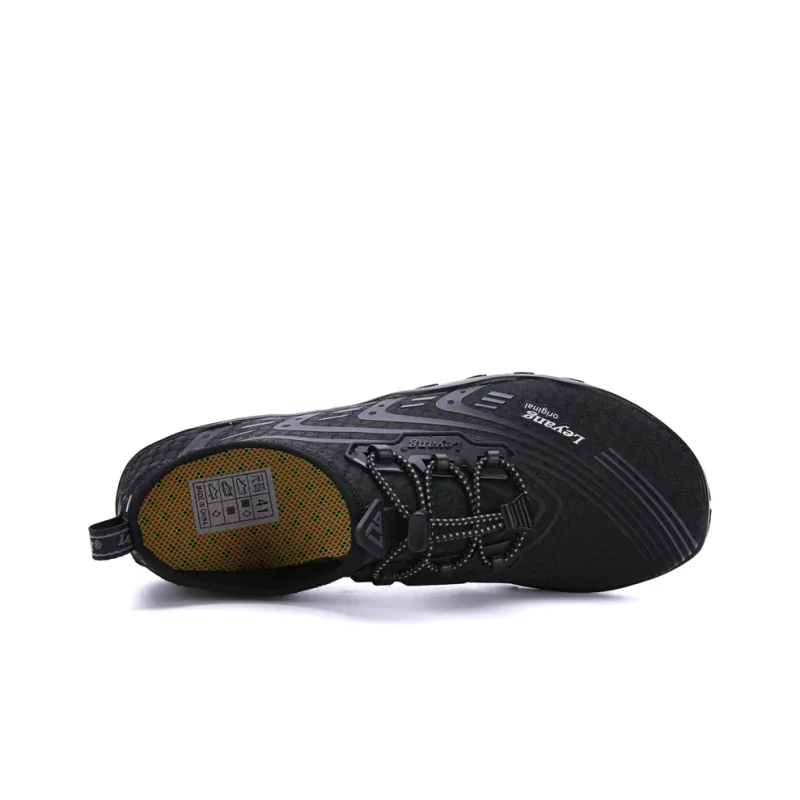 Leyang Anti Slip Wear Resistant Low Top Training Shoes Men's Black-3