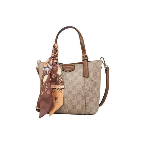 YEARCON PVC Artificial Leather With Synthetic Leather Shoulder Bag, Tote, Handbag Women's Coffee