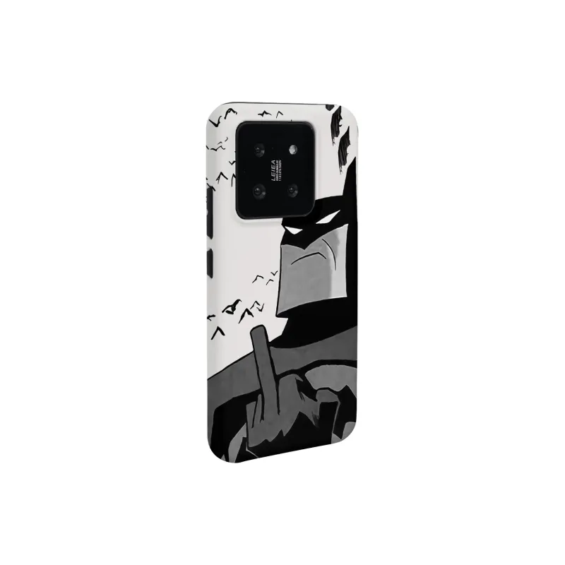 Keshami PC Material Fully Enclosed Impact Resistant Matte Middle Finger Bat Phone Cases Suitable For Xiaomi 14/14pro-4