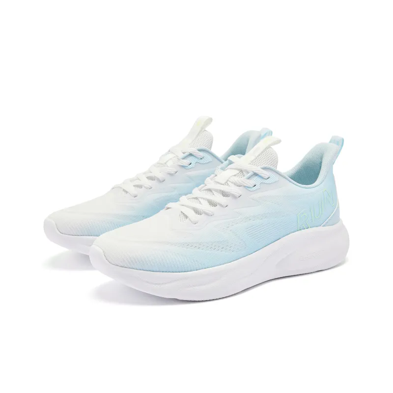 QIAODAN Yuebu 2.0 Cushioned Wear Resistant Lightweight Low Top Q COZY SOFT Casual Running Shoes Men's White Blue-3