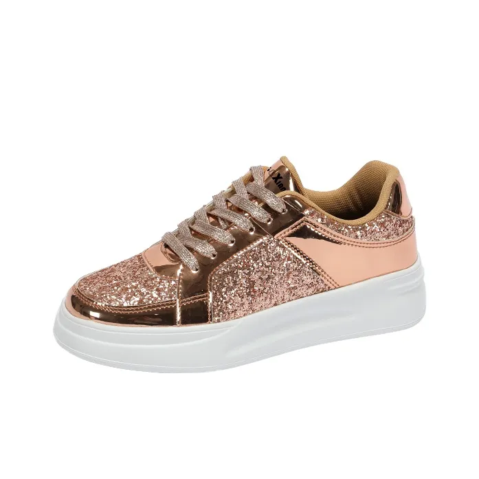 Singing Wear-Resistant Lightweight Breathable Height Increasing Low-Top Skateboard Shoes Women's-1