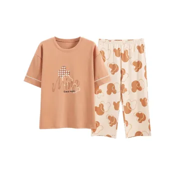 The Story Of The Flower Season Pajama Set Women's Orange Red