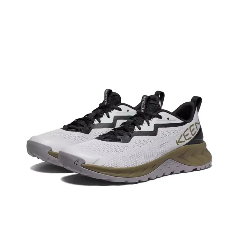 KEEN Cushioning Wear Resistant Low Top Trekking Shoes Men's White Green Black-2