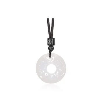 Cuiya Golden Building Chalcedony Jade Necklaces Unisex