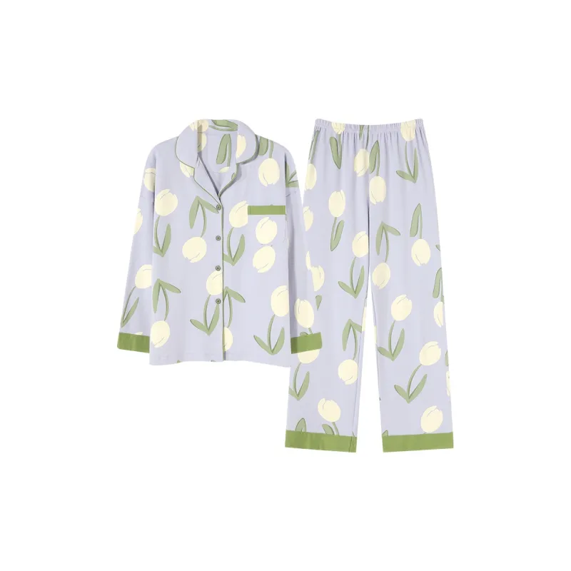 Follow The United States Pajama Set Women's Purple Blue-0