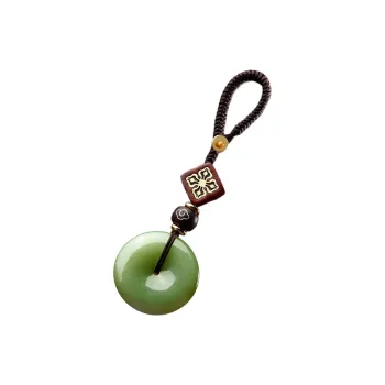 GOLDFISH ALLEY Keychains Pale Greenish White Jade Unisex