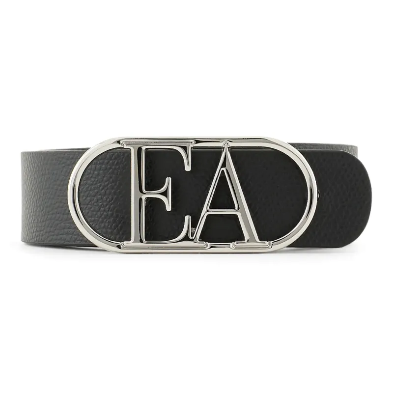 EMPORIO ARMANI Palmellato leather Belt With Ea Buckle-1