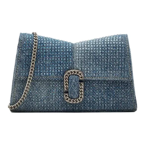 MARC JACOBS The Crystal Denim St. Marc Chain Wallet