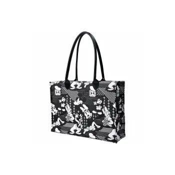 Disney Minnie Collection Mickey Collection PVC Tote Bag, Shopping Bag, Shoulder Bag Regular Women's Black White