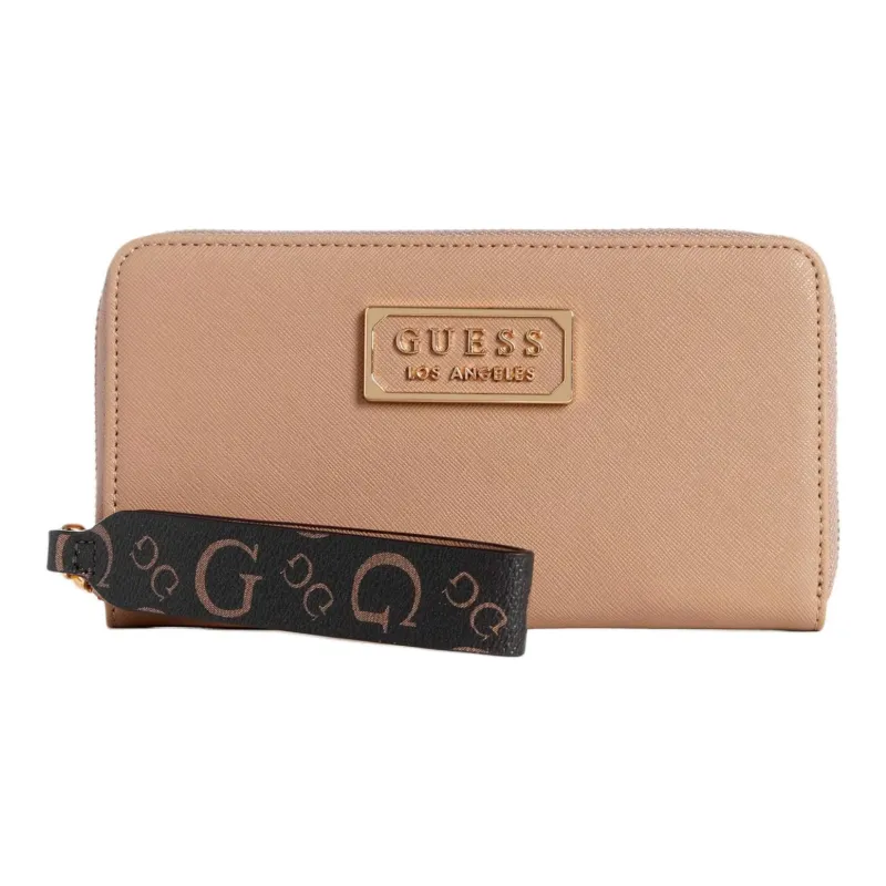 GUESS Artificial Saffiano Leather Wallet Women's Taupe-0