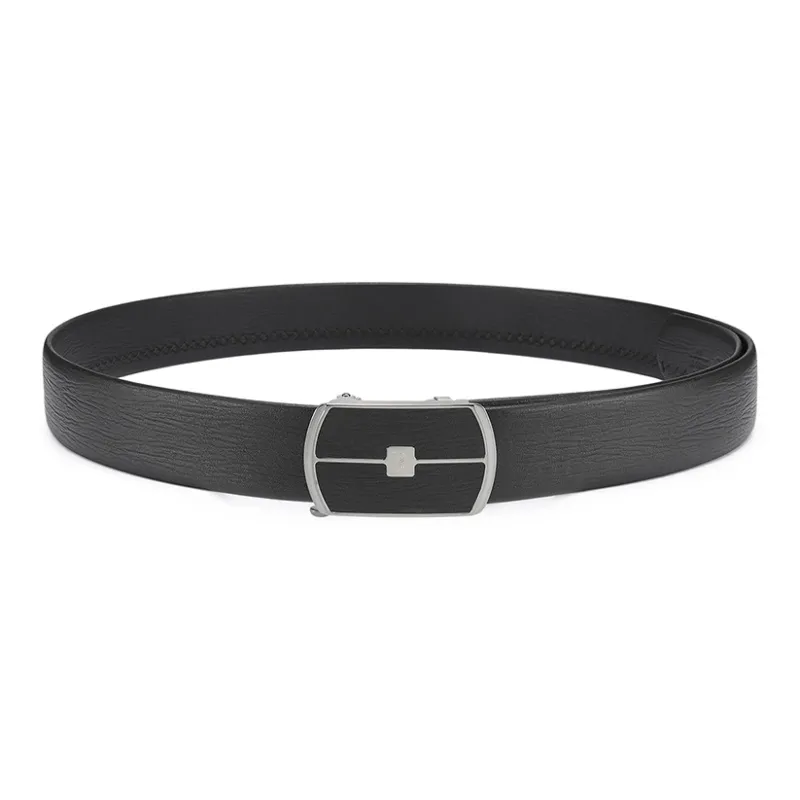 ROBERTA DI CAMERINO Stainless Steel Buckle With Top Grain Cow Leather Belts Men's Black 3.7CM-0
