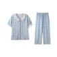 Sky Blue Short-Sleeved Shirt and Pants