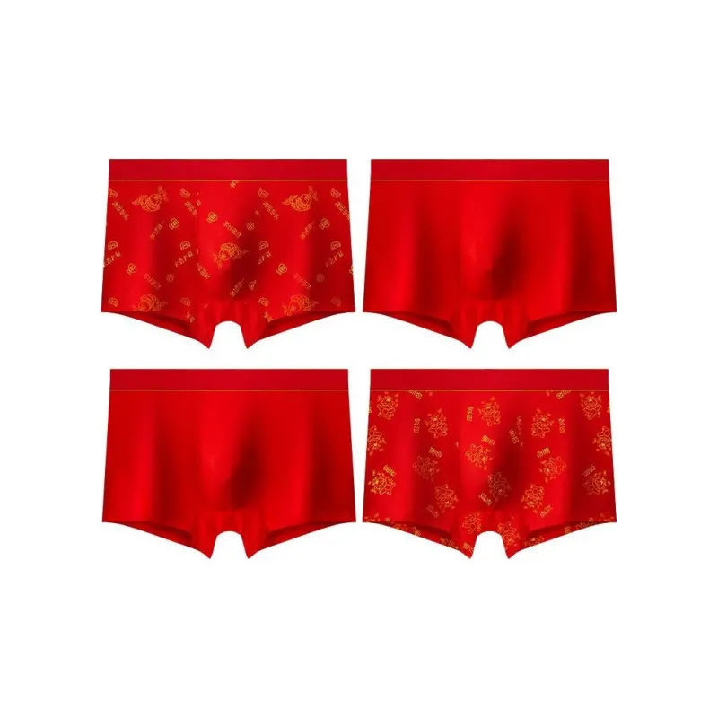 Rich Birds Underpants Men's 4 Pack Red-0