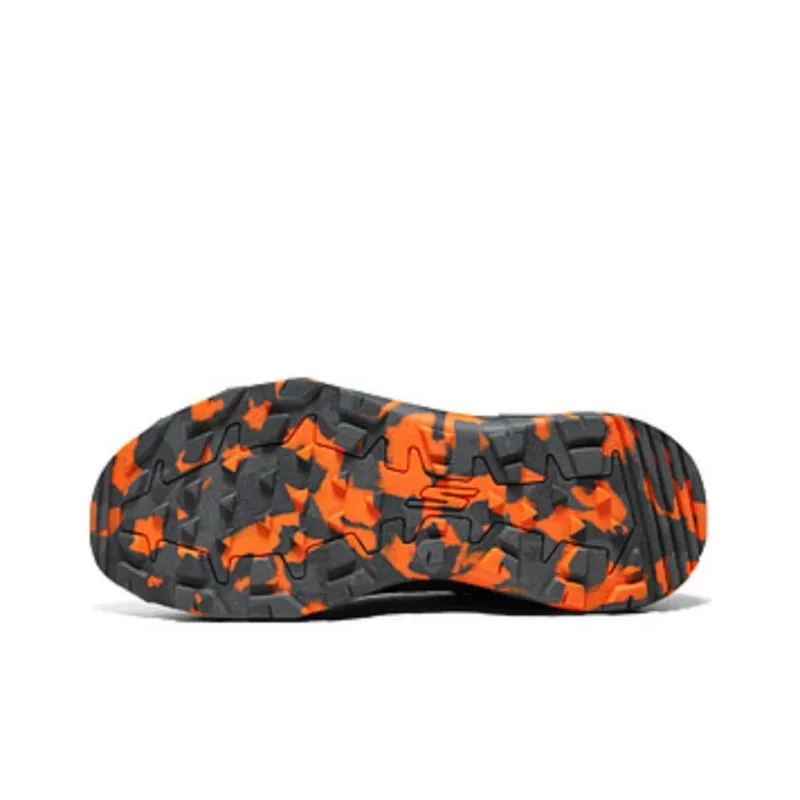 Skechers Cushioning Rebound Low Top Running Shoes Men's Gray Orange-3