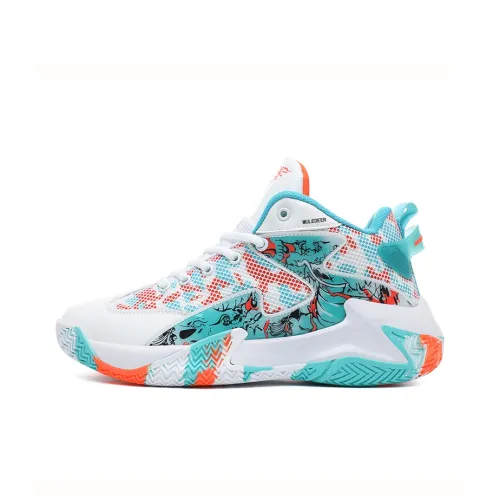 Black tailed Deer Cushioned Anti Slip Wear Resistant Breathable Lightweight High Top Basketball Shoes Unisex