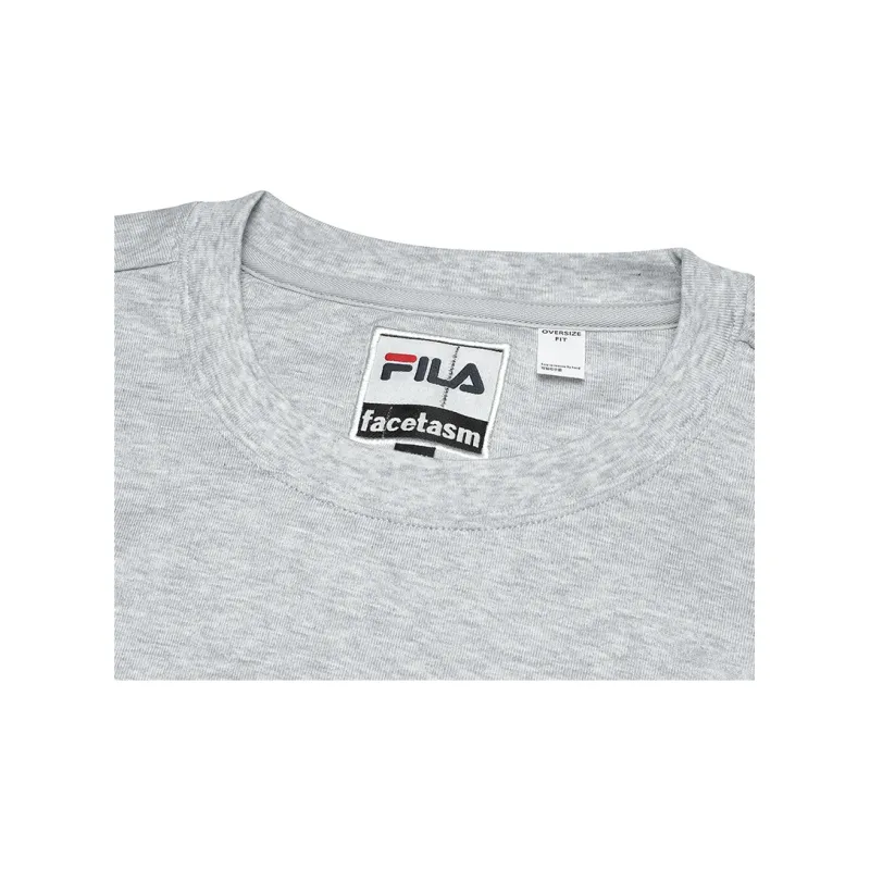 FILA FUSION FILA FUSION CROSS OVER Series SS24 T Shirt Men's Silver Flower Gray-2