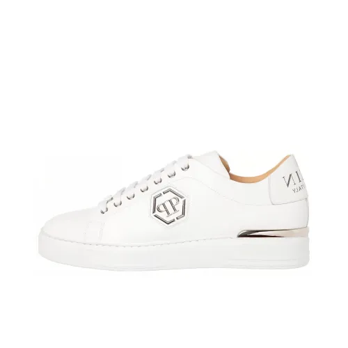 PHILIPP PLEIN Skateboard Shoes Men Low-Top White