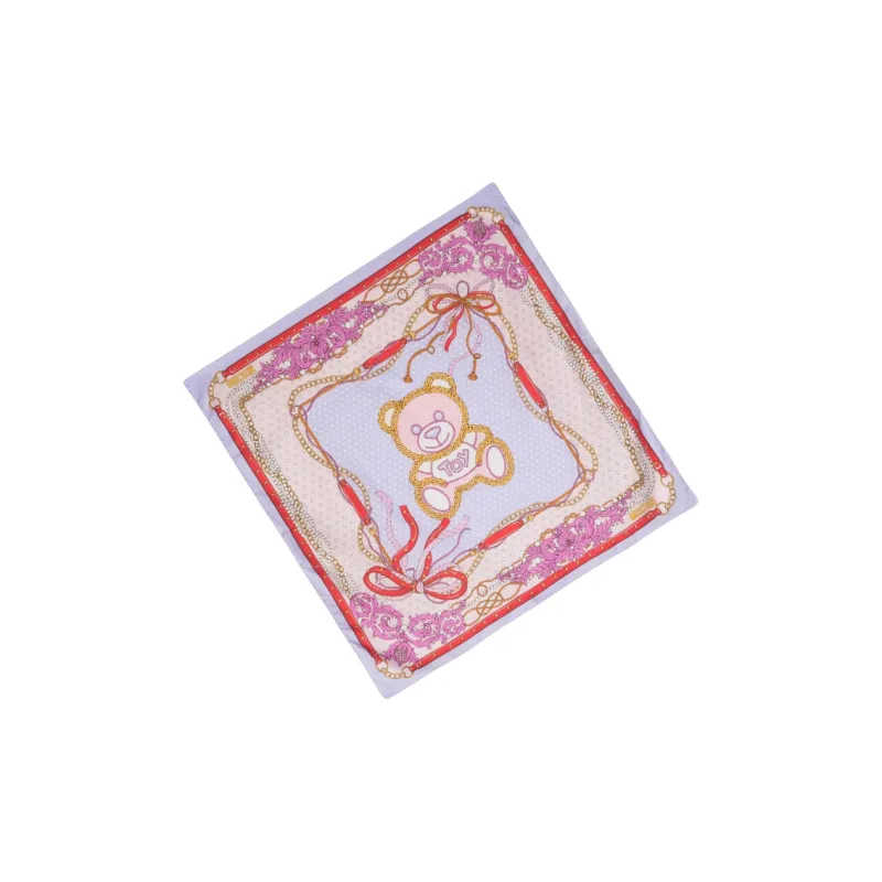 MOSCHINO Teddy Bear-motig Silk Scarf-1