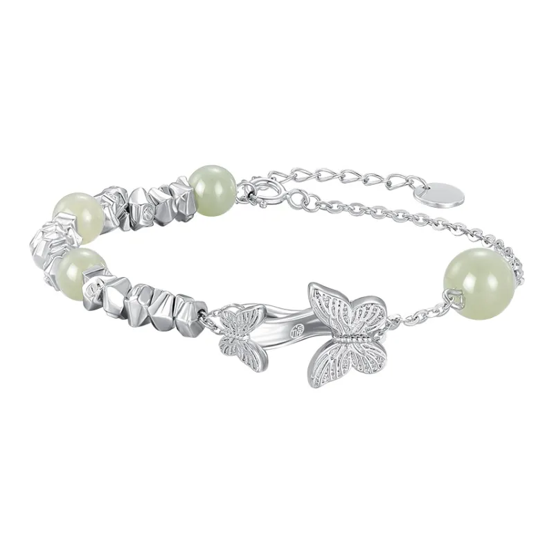 KINGFOCUS Chalcedony Jade Bracelets Women's-0