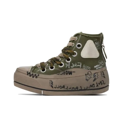 R13 Skateboard Shoes Women's High-Top Green