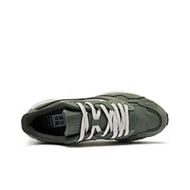 QIAODAN Vertical And Horizontal V Cushioning Wear Resistant Low Top Casual Shoes Men's White Green-2