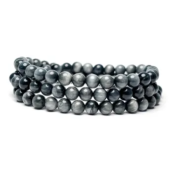 MOUNTAINS AND MANS Hawk's Eye Stone Auspicious Fortune Beaded Bracelet Unisex