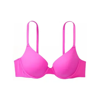 Victoria's Secret PINK 1690 Gathering Style WEAR EVERYWHERE PUSH-UP Bra Women's Bright Pink