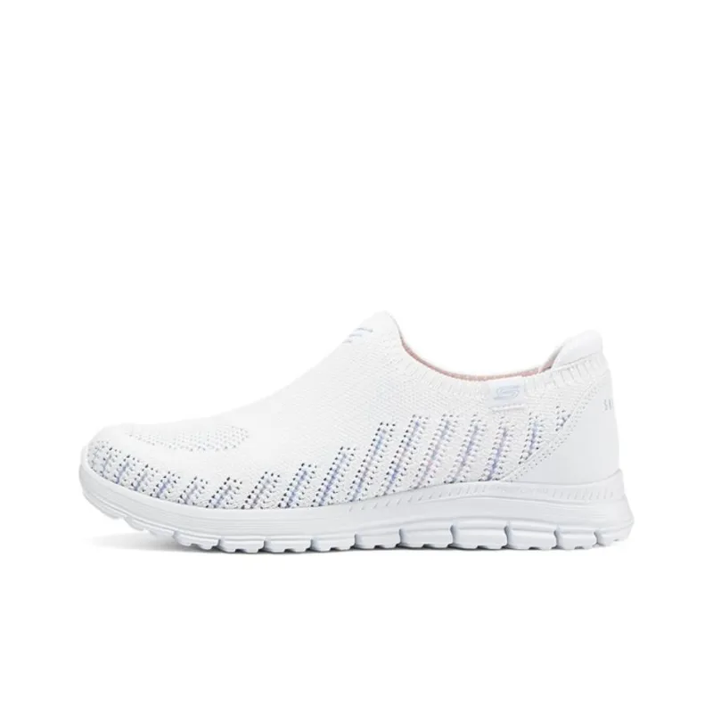 Skechers Cushioning, Slip Resistant, Rebound Low Top Casual Shoes Women's White-0