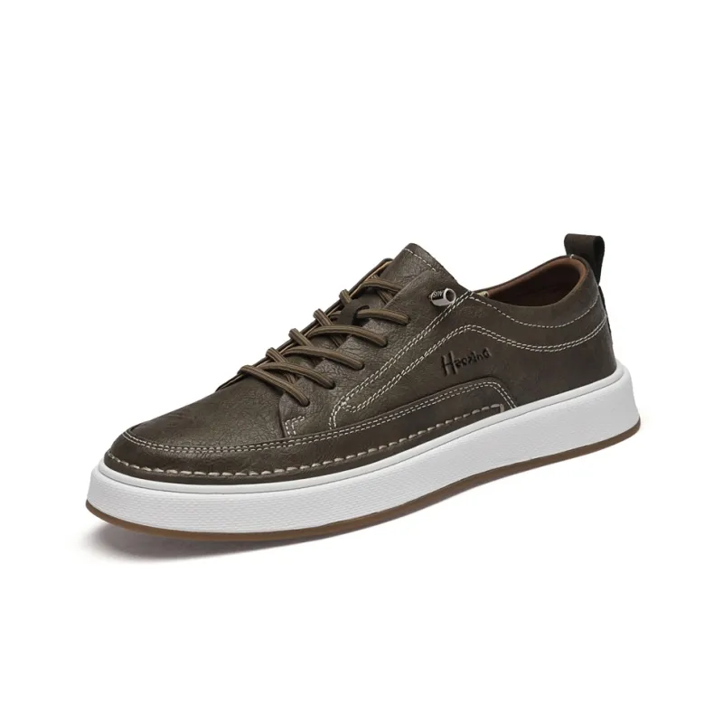 Extravagant Breathable Water Resistant Wear Resistant Cushioning Lightweight Low Top Skateboard Shoes Men's Khaki-1