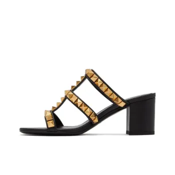 Valentino Rockstud Slip Resistant Slide Slippers Women's Black