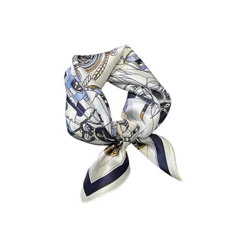Narandu Mulberry Silk Scarves Women's Navy Blue