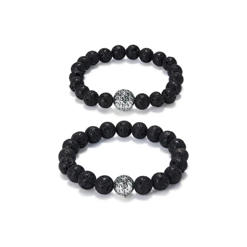 AGOVSKI Volcanic Stone Bracelets Unisex-2