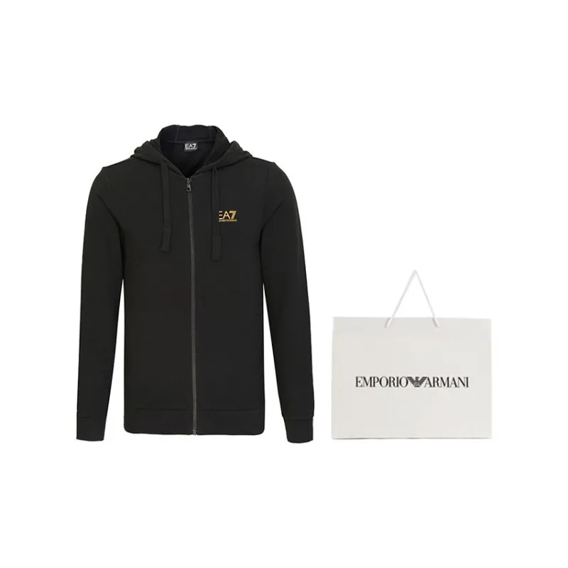 EMPORIO ARMANI Logo Print Hooded Jacket-3