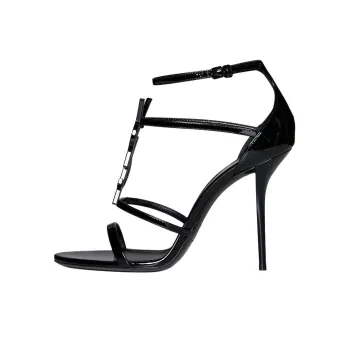 SAINT LAURENT One Strap Sandals 10cm Women's Black