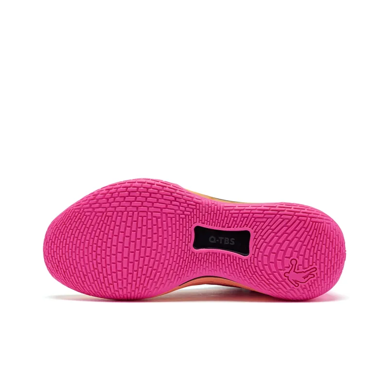 QIAODAN Poison Tooth Pro SE Basketball Shoes Men Low Top Cantaloupe Digital Pink-4