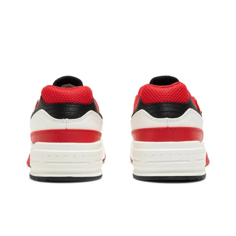 361° Slip-Resistant Cushioning Wear-Resistant Low-Top Skateboard Shoes Men's White Red-3