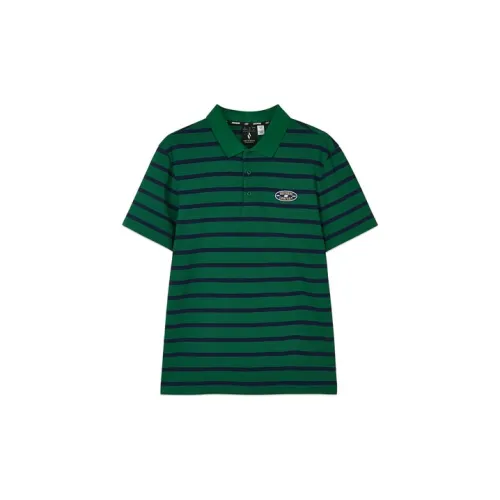 Skechers Polo Shirts Men Marine Blue Evergreen Stripe/04AL