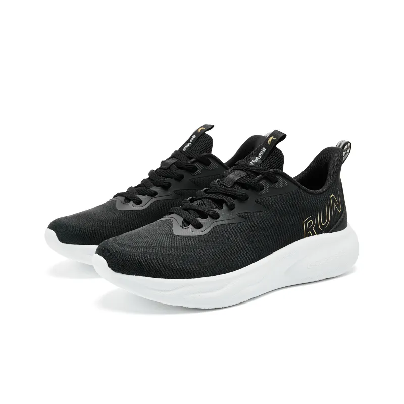 QIAODAN Yuebu 2.0 Cushioning Abrasion Resistant Lightweight Low Top Q COZY SOFT Casual Running Shoes Men's Black White-2