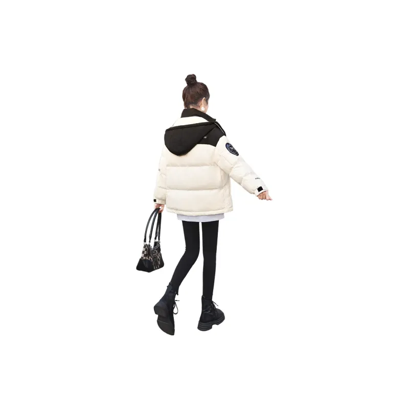 Cypress House Down Jacket Women's Black Top White Bottom-1
